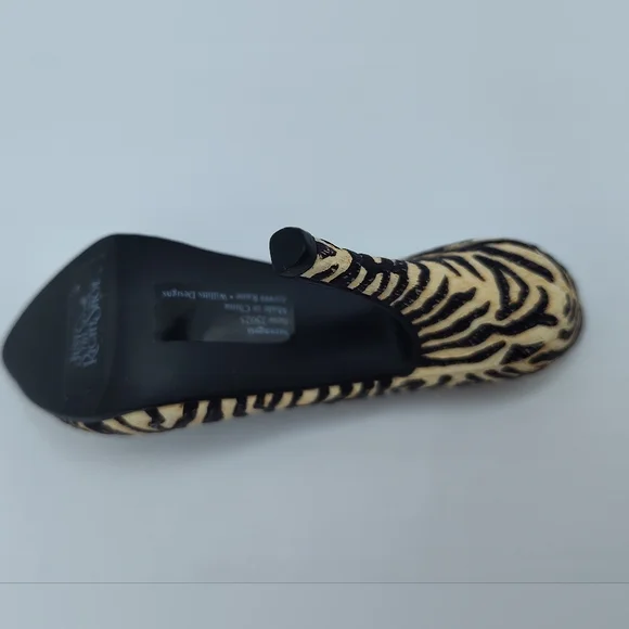 Just the Right Shoe Zebra Print High Heel Miniature Shoe Collectible